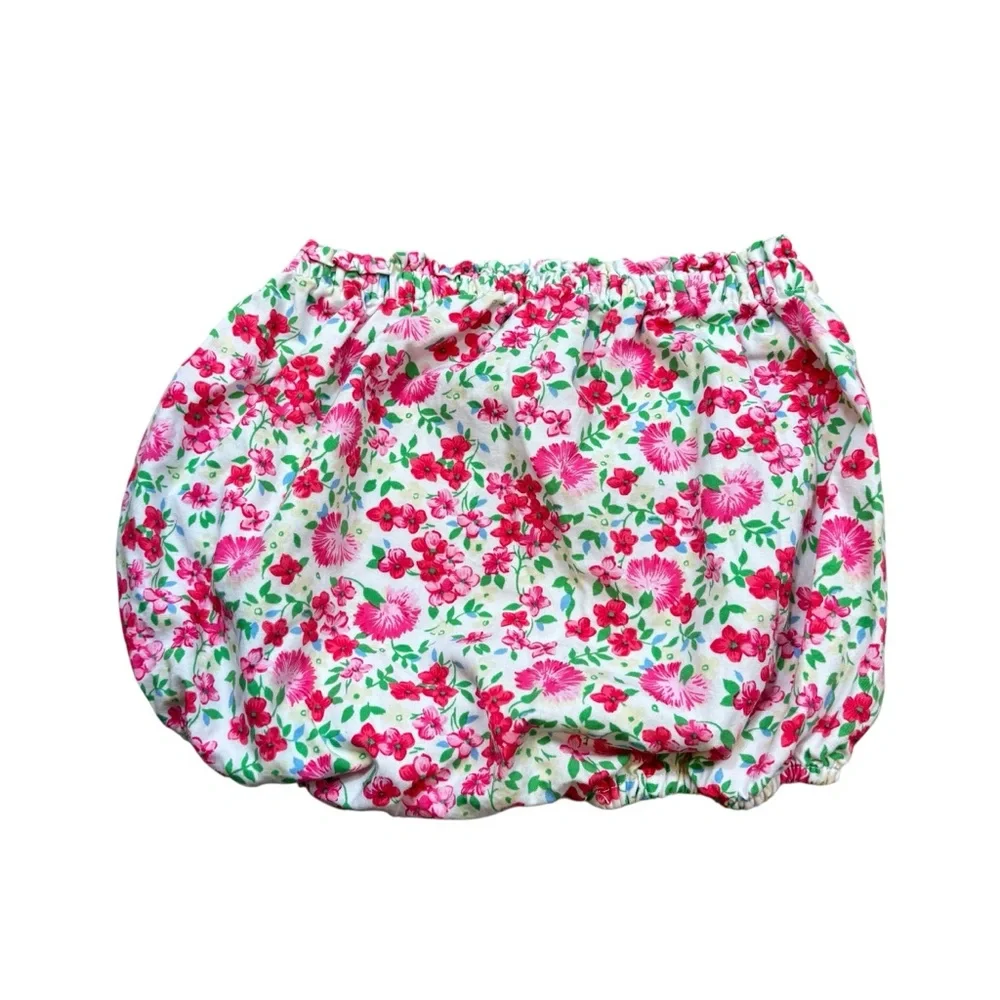 Baby Girls Ralph Lauren Pink and White‎ Floral Bloomers Size 12 Months